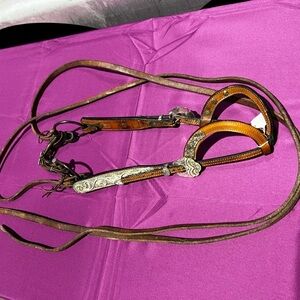 Dale Chavez silver horse bridle and reins